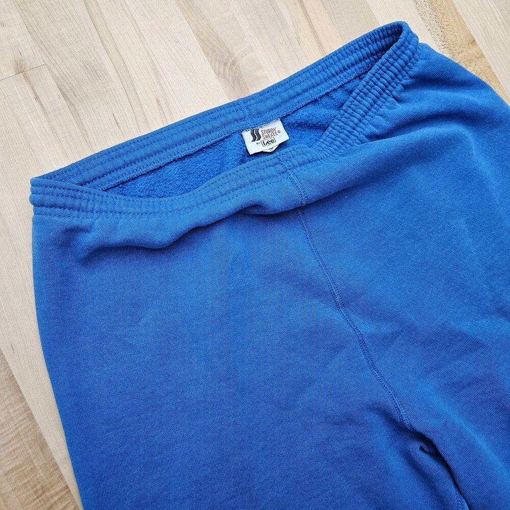 Vintage 90s 1990 Lee Sturdy Sweats Sweatpants Mens Large USA Made Royal Blue